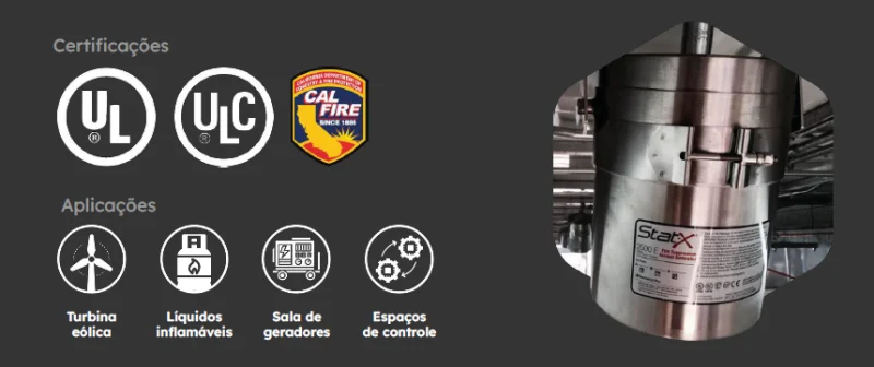 Sistemas de combate/supressão a incêndio por agentes gasosos